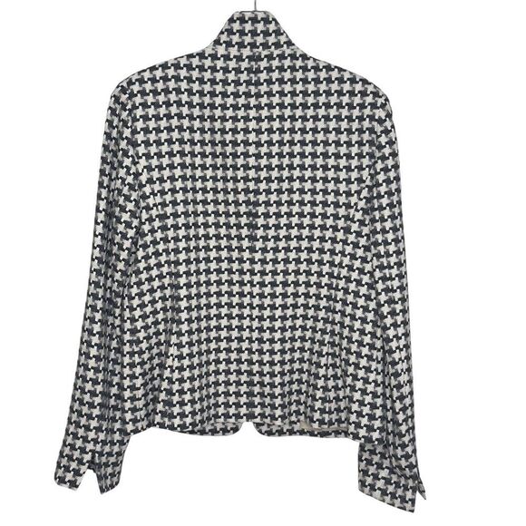 Nina McLemore Jacket Womens 6 Houndstooth Wool Silk Lined Classic Made in USA - Picture 6 of 8